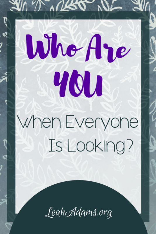 Who Are You When Everyone Is Looking?