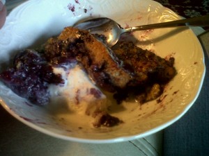 Blueberry cobbler