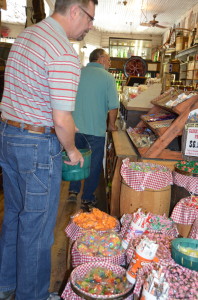 Greg perusing the candy aisle.