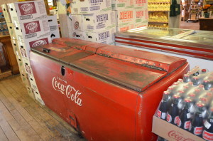 Would you like a Coke from this old cooler? It was packed full and still in working order. 