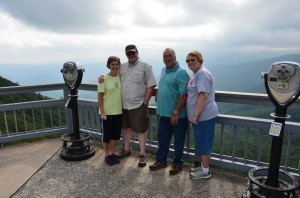 Our friends, the Bracketts and the Pritchetts, at Blowing Rock.