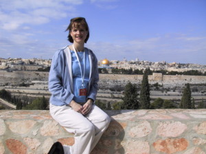 Me in 2006 with the Temple Mount and the Dome of the Rock in the distance. 