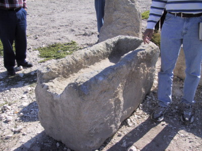 A manger, similar to one that Jesus would have been placed in as a newborn. 