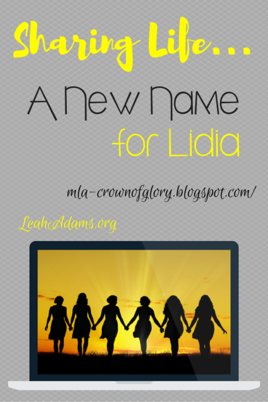 Sharing Life A New Name for Lidia