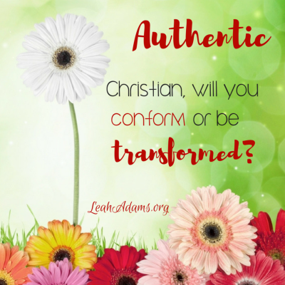 Authentic Conform or Be Transformed Romans 12 2