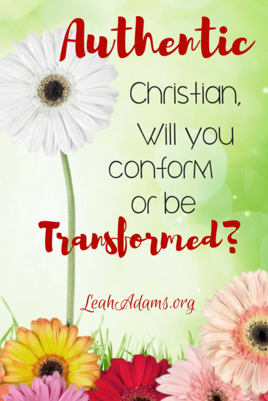 Authentic Will You Conform or Be Transformed Romans 12 2