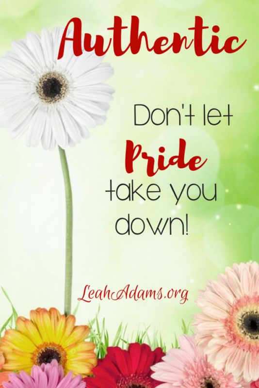 Authentic Don't Let Pride Take You Down