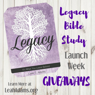 Legacy Bible Study Launch Week Giveaways